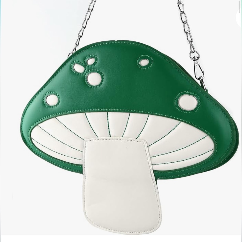 NWT Mushroom Shoulder Purse Green